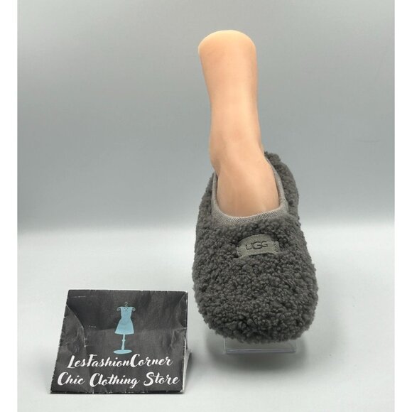Ugg Women's Charcoal Gray Birche Sherpa Fleece Slippers Size 9 3072 - Picture 12 of 15